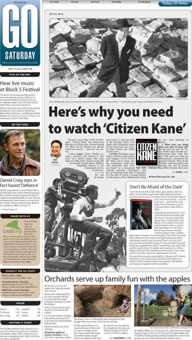 Rockford Register Star Newspaper Design
