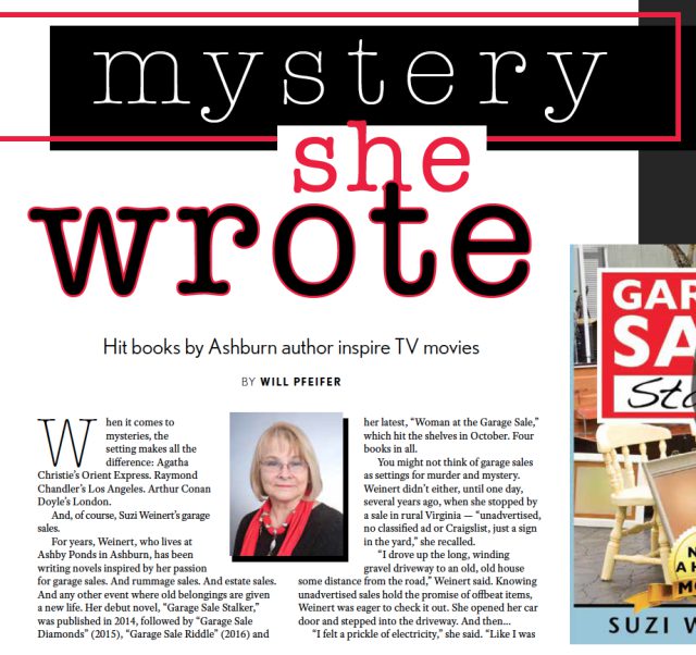Ashburn Magazine article on Garage Sale Mystery Author Suzi Weinart